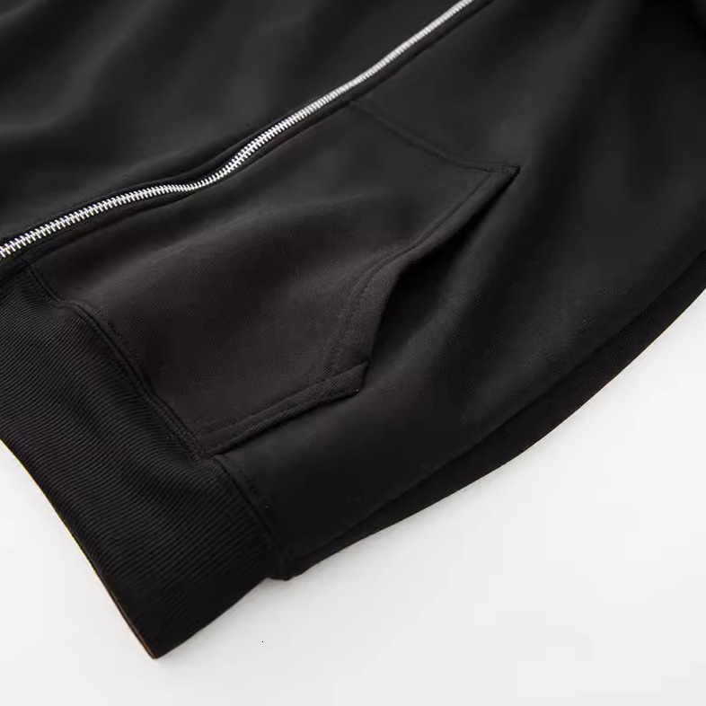 2024 Cardigan Full Face Zipper Sweatshirt Plain Hoodie