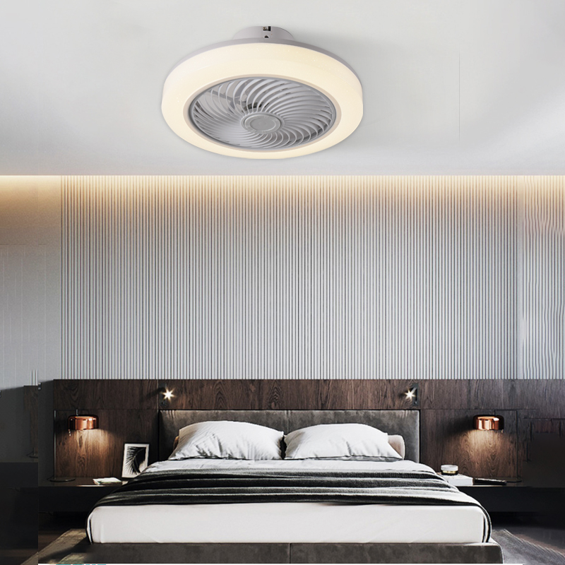 Modern Decorative Fan Light - Tunable White, Remote Control, Quiet