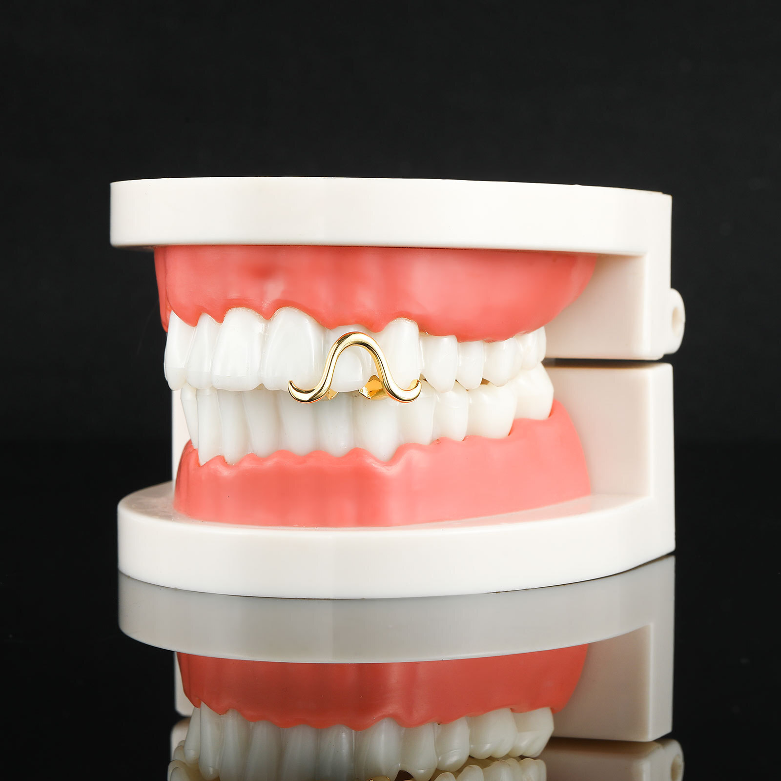 Unique Twisted Wave Moebius Strip Polished Moissanite Single Tooth Grillz Unisex Premium Dental Accessory