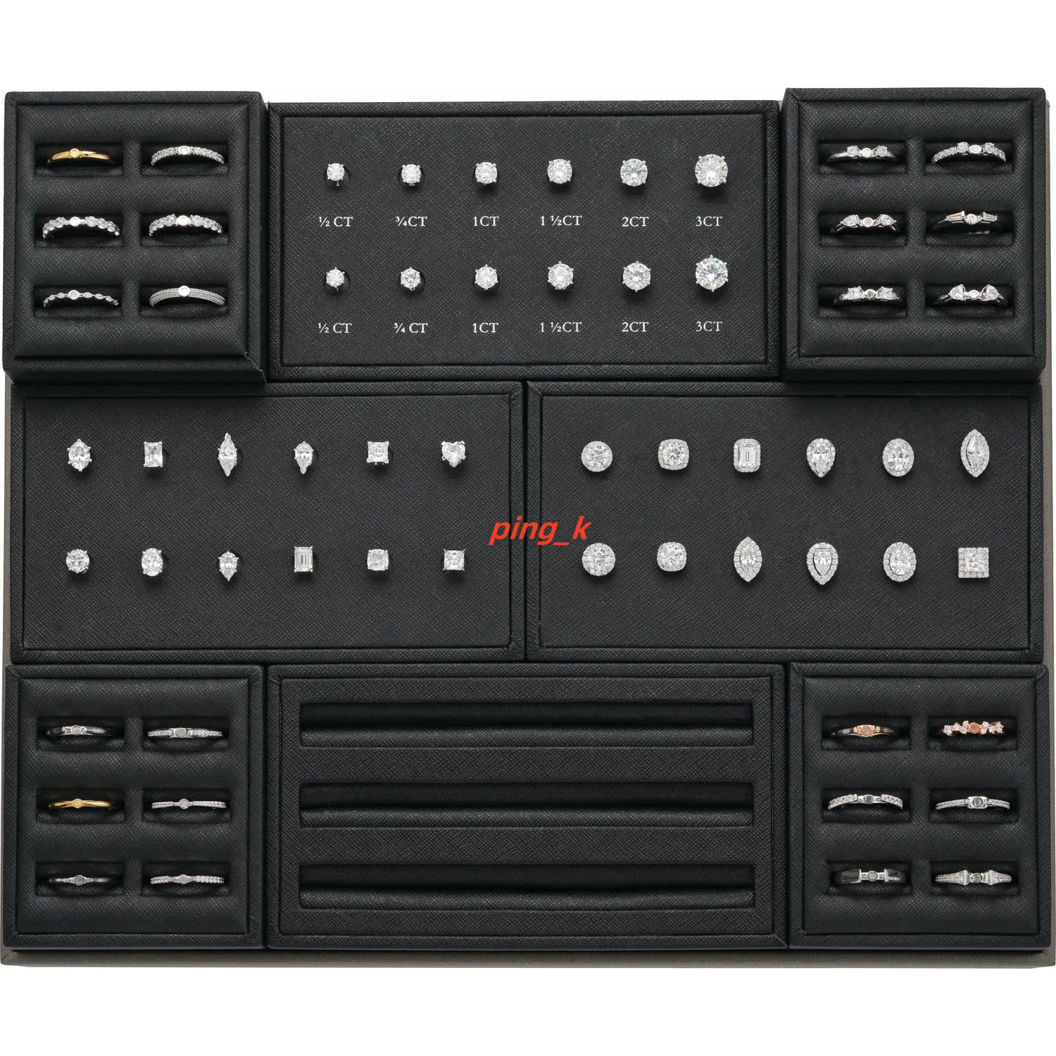 Attract Buyers With Shanks Magnetic Ring Builder Design Engagement Ring Set Premium Silver Moissanite Display Sample Kit