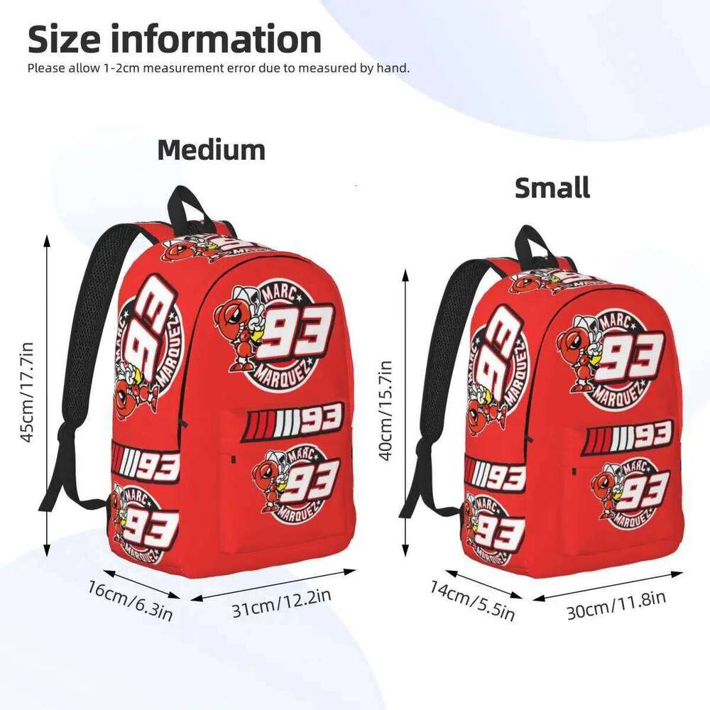 Custom Classic M-Marcs Car Motor 93 Ant Canvas Backpack for Men Women Waterproof School College Bag Print Bookbags