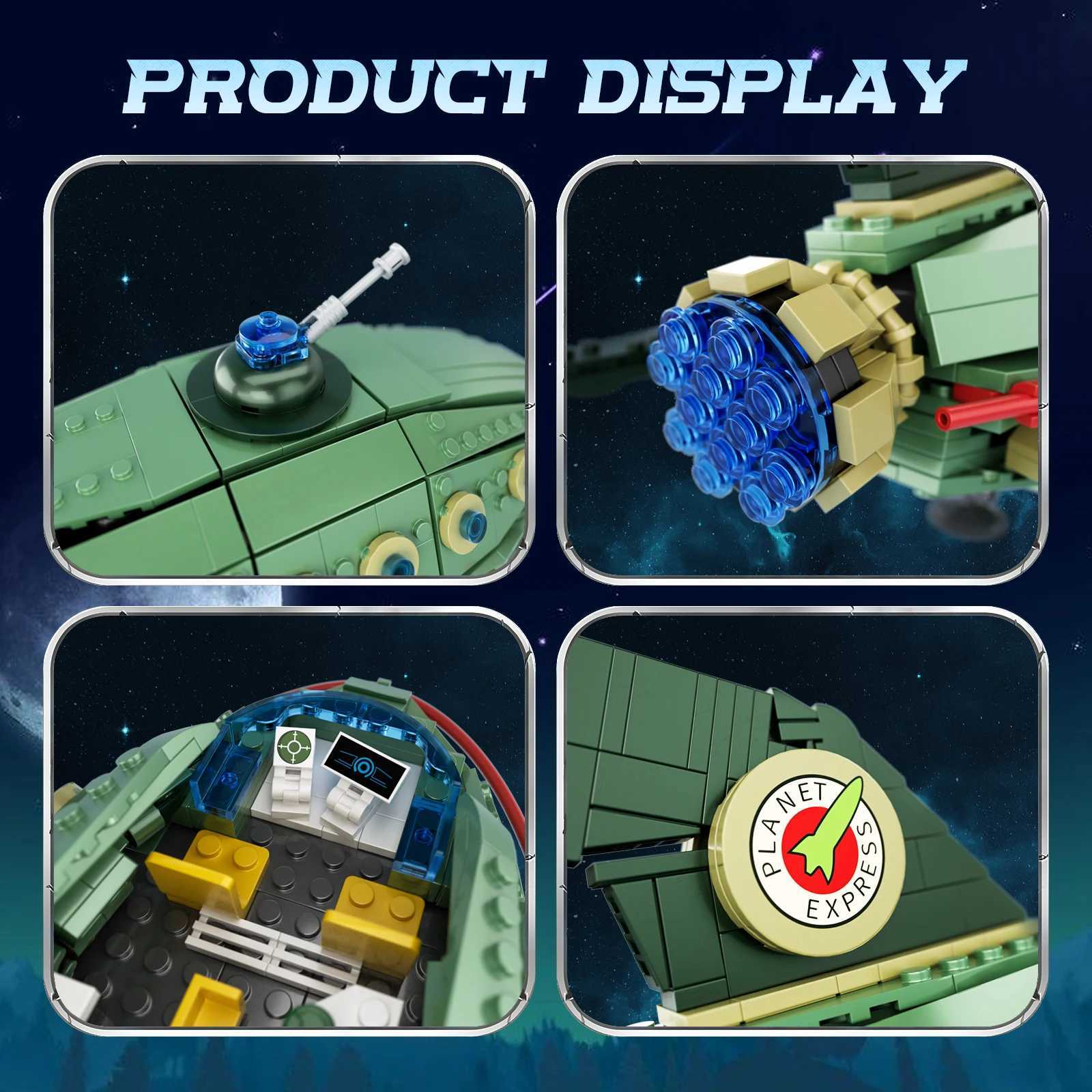 BuildMOC Flys Into Futures Planets Ship Building Block Set Express Spaceship Model Toys Children Gifts Y250627