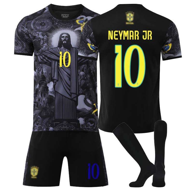2526 Brazil Special Edition Black 7 Vinicius Jersey 9 Raulicic No. 10 Neymar Soccer Kit Set