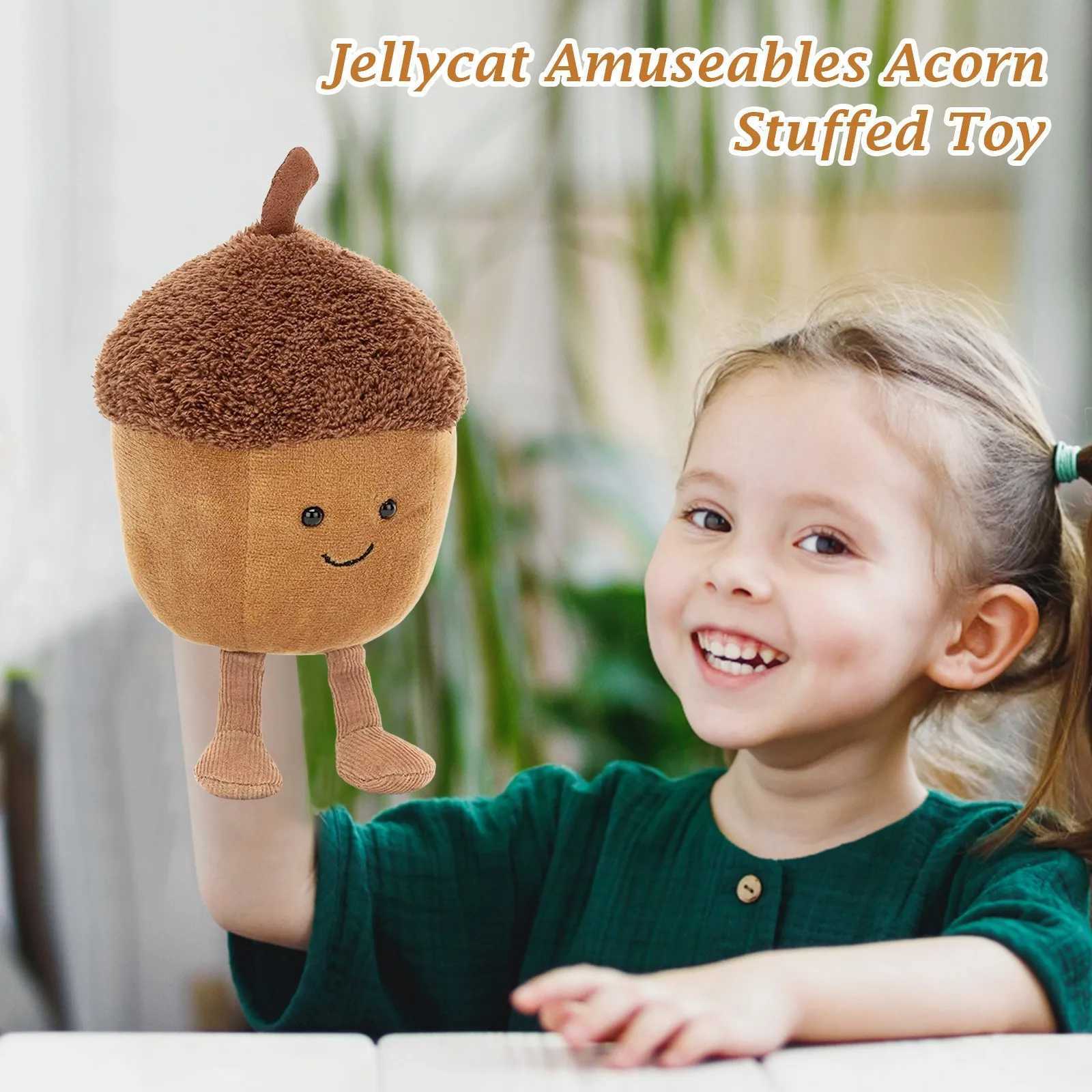 Acorn Plush Toys Kawaii Stuffed Dolls Cartoon Fruit Throw Pillow Adorable Home Decor Toys Birthday Gift For Kids X2506281