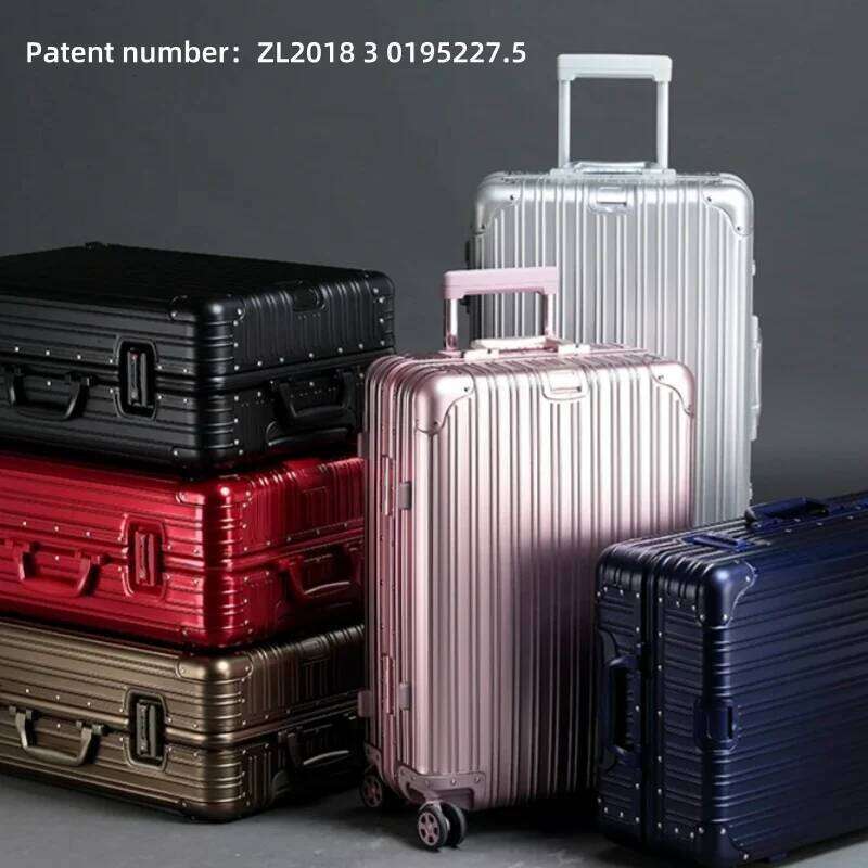 100% Aluminum-magnesium Alloy Travel High Quality Rolling 20/24/26/29'' Trolley Lage Carry-On Cabin Suitcase
