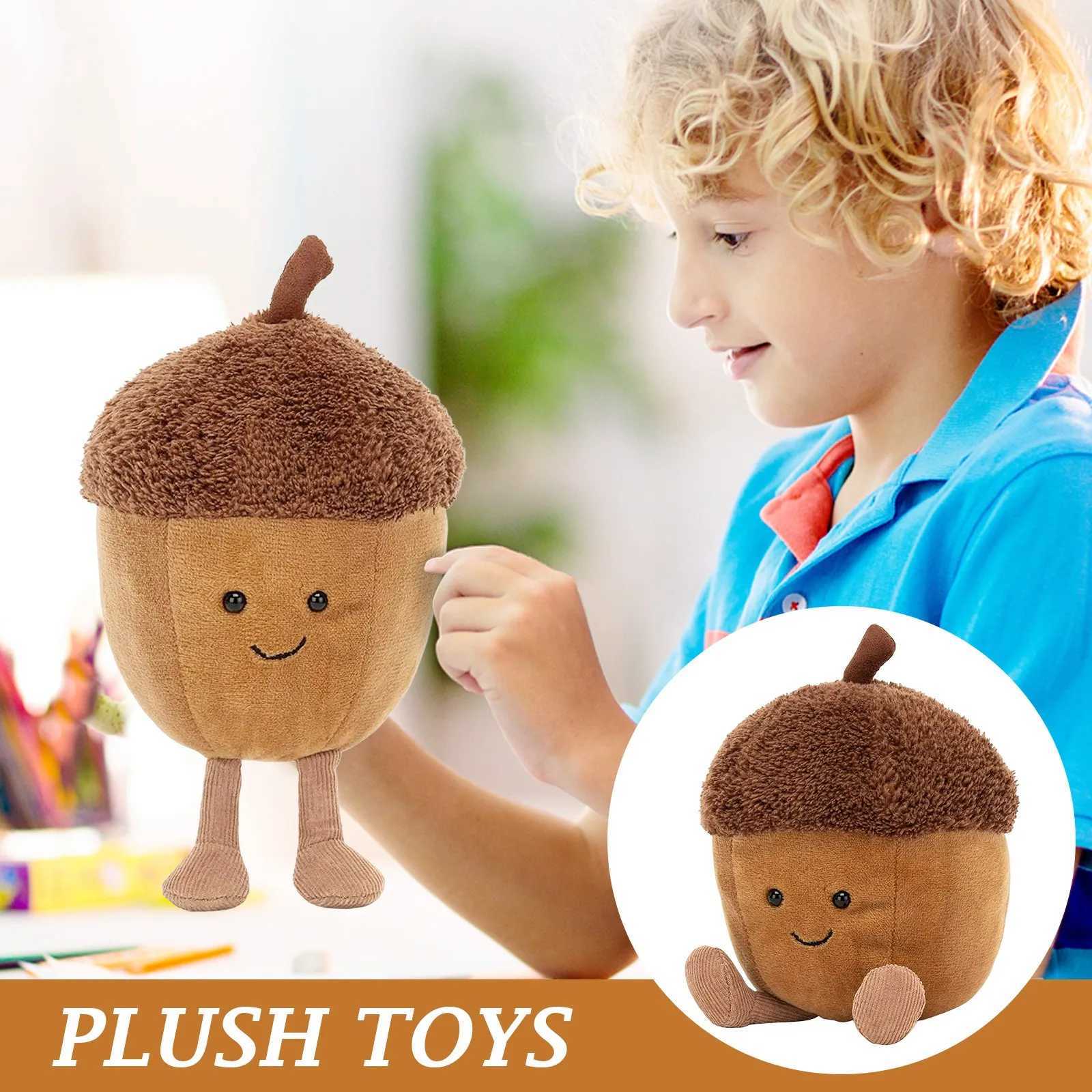 Acorn Plush Toys Kawaii Stuffed Dolls Cartoon Fruit Throw Pillow Adorable Home Decor Toys Birthday Gift For Kids X2506281