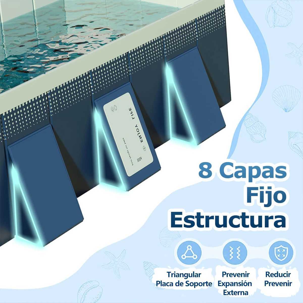 2.6m 3m Foldable Non-Inflatable Kids and Adults Outdoor Swimming Pool - Hard Plastic Shell Kids Pool for Backyard Dog Pools X250628