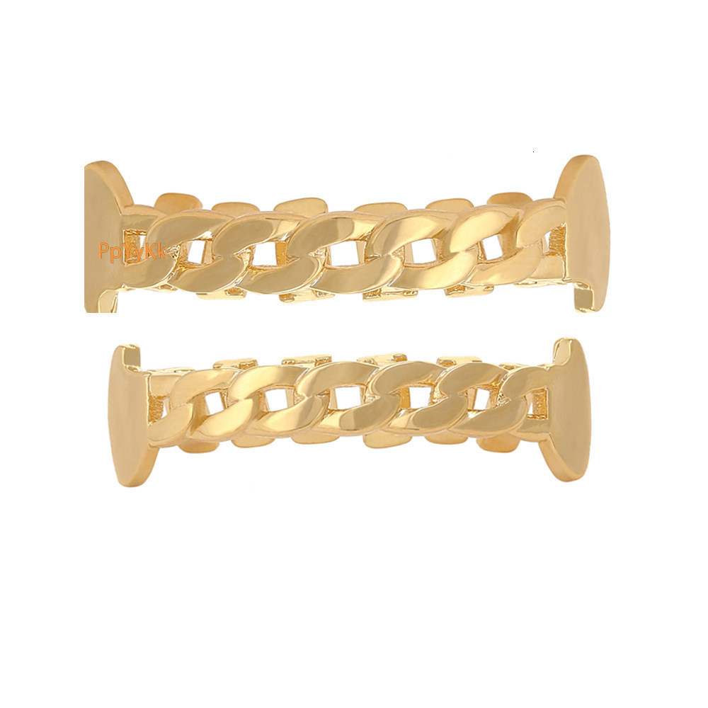 New Arrival Hip Hop Chain Hollow Out Polished Gold Grillz Halloween Premium Luxury Costume Accessories Pass the diamond tester