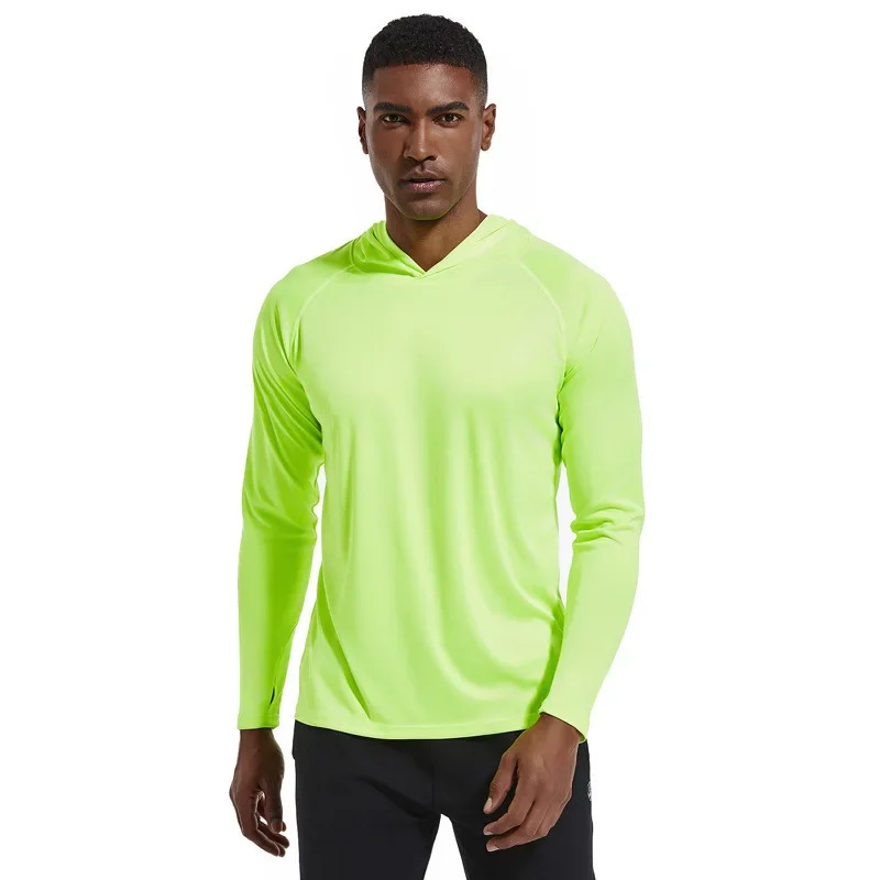 Men Upf 50 Sun Protection t-Shirts Long Sleeve t-Shirt Casual Tops Male Quick Dry Gym Running Tee Shirts With Hood Man Clothing 250627