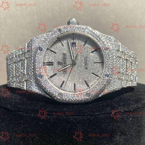 Top Quality Hip hop Moissanite Luxury Iced Out Watch Men Vvs Colour Designers Watches Automatic Mechanical Pass the test Fast delivery