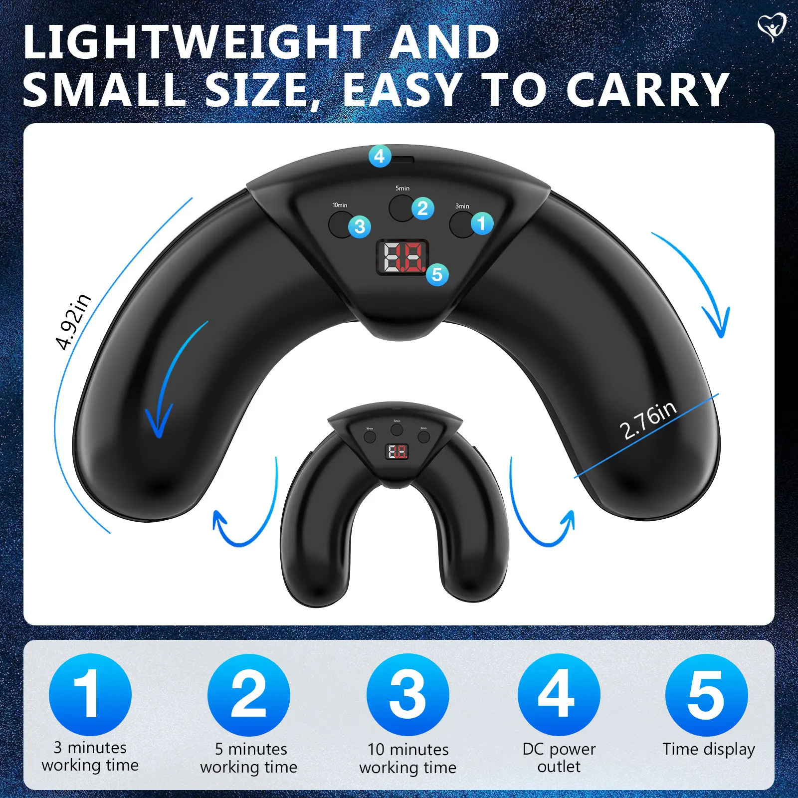 Nail Fungus Cleaning Laser Device Time Display 470nm Blue Lightand 910nm Damaged Discolored Thick Fingernails Foot Care 250624