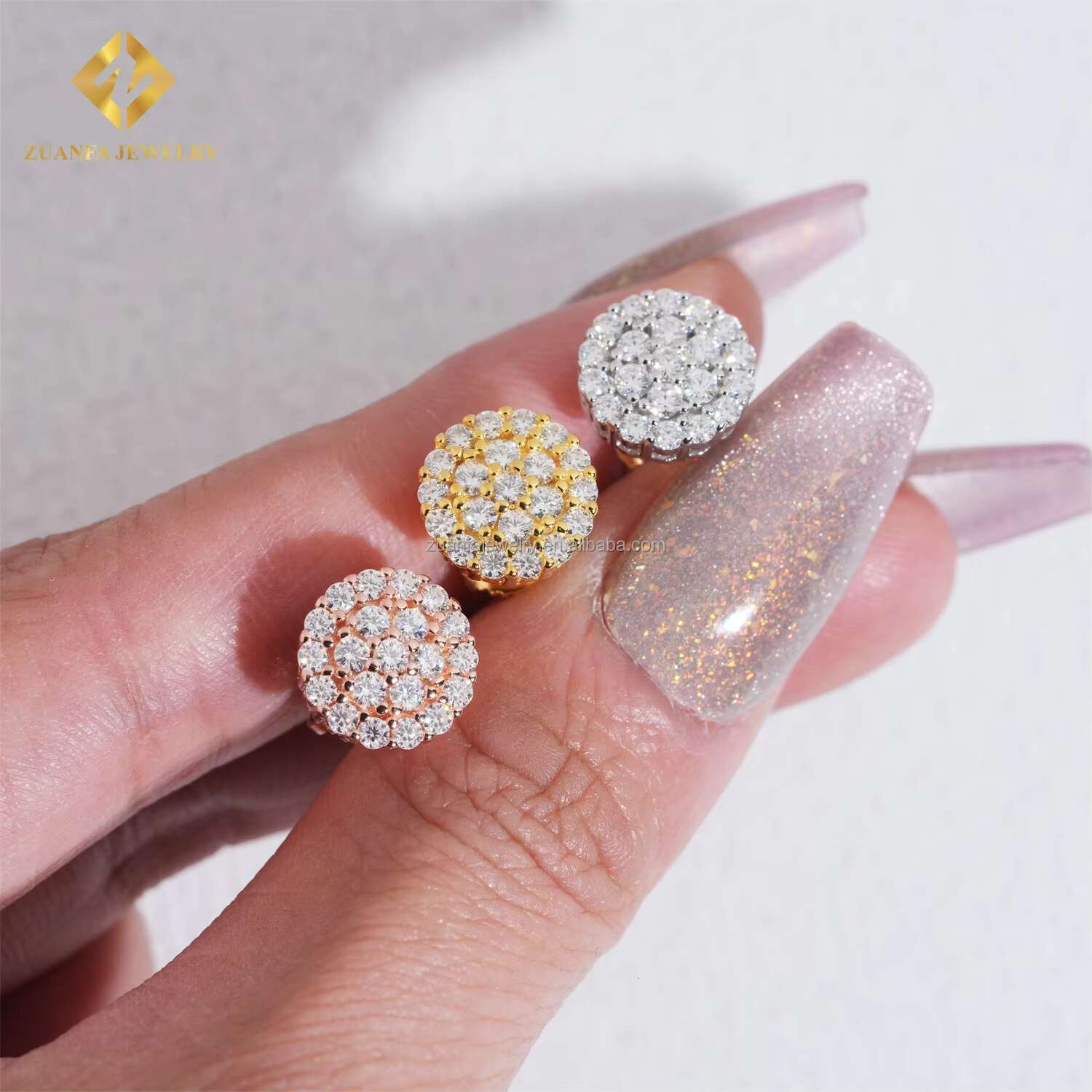 Fashion Drop Shipping Hot Selling Pass Diamond Tester GRA Certificates Screw Back Man VVS Moissanite Diamond Hip Hop Earring Men