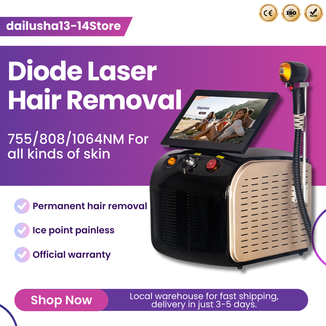 Professional Laser Hair Removal Device Ice Titanium Permanent 3 Wavelength Diode Laser Hair Removal Machine