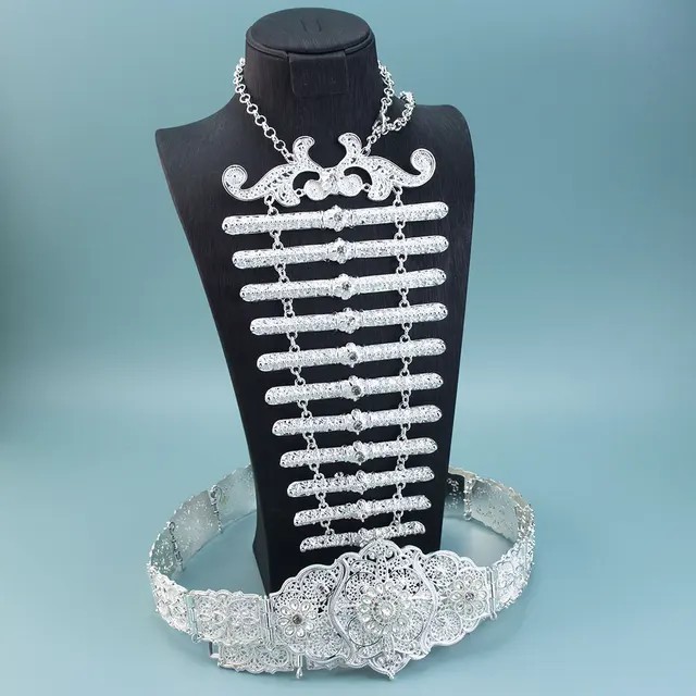 Russian Caucasus Ethnic Womens Belt Wedding Robe Costume Decoration Body Waist Seal Accessories Set241203