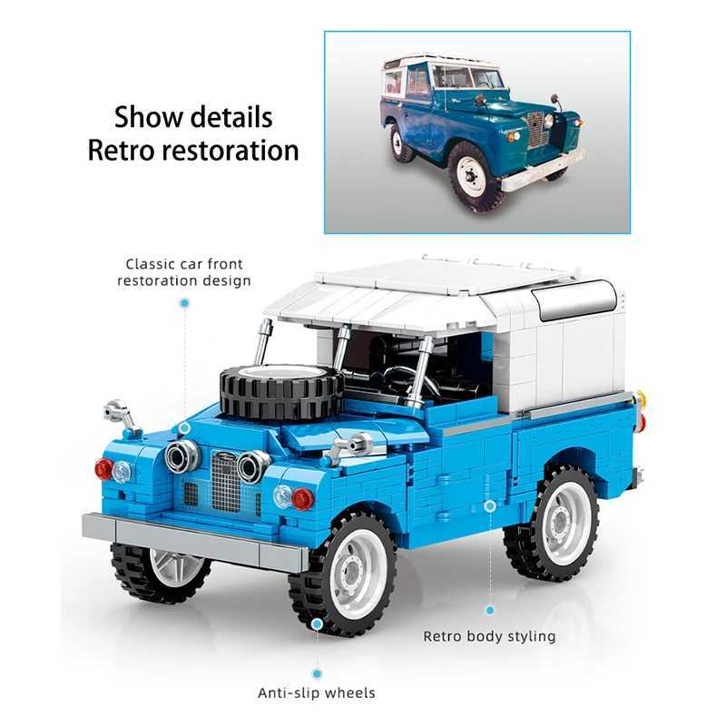721 Pcs City Retro Mechanical Off Road Vehicle Building Block Roadster Racing Car Supercar Bricks Toys For Boys Children Gifts Y250627