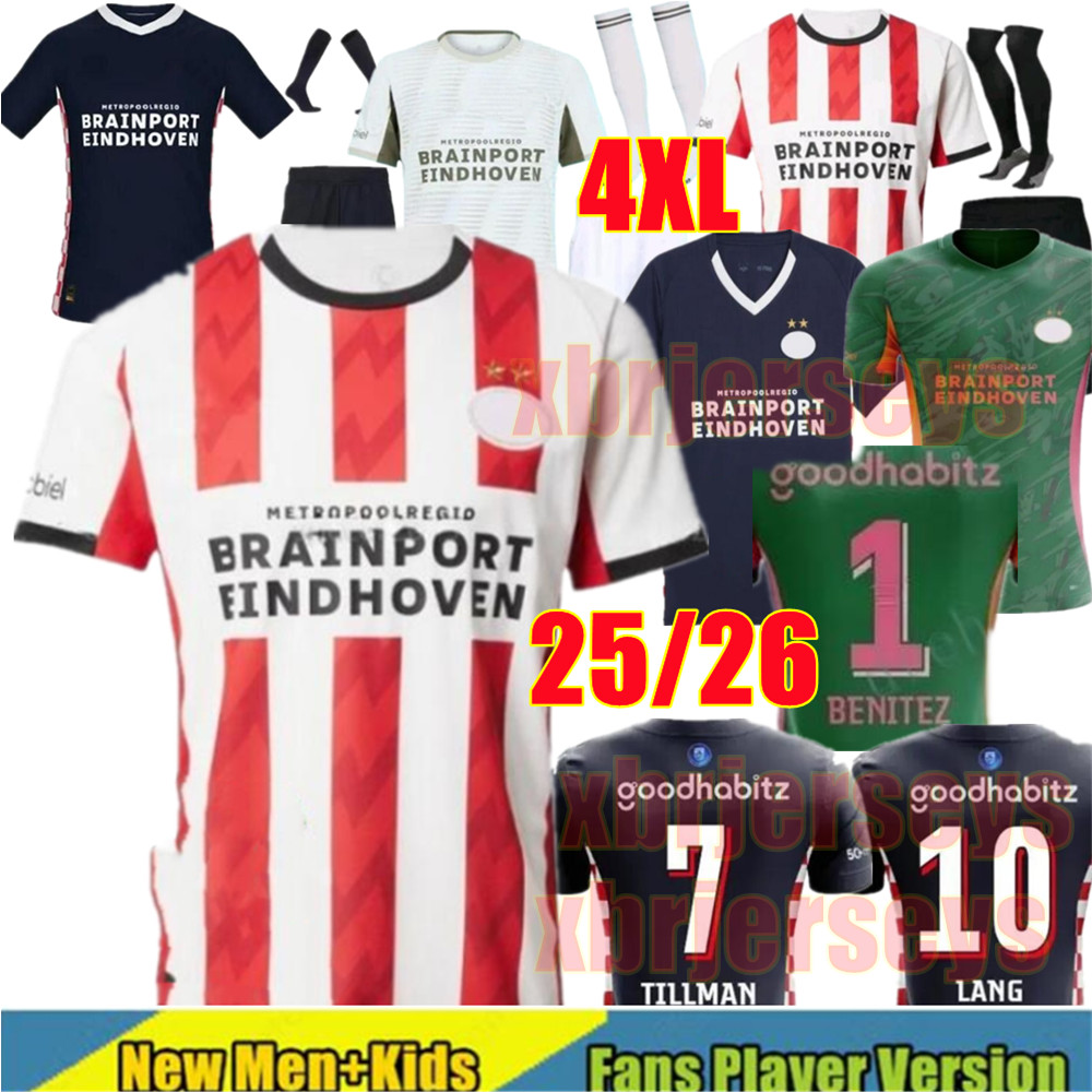 25 26 PSVS EinDhoVens Soccer Jerseys DE JONG LANG SAIBARI BENITEZ Retro 1987 88 92 95 98 BAKAYOKO 2025 2026 VEERMAN TIL SCHOUTEN TILLMAN Football Shirts man kids LOZANO