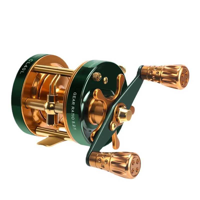 Trolling fishing reel right left hand Ratio 5.2 1 Baitcasting jigging Boat Drum Saltwater Reel 2+1bb full metal fishing wheel R250628