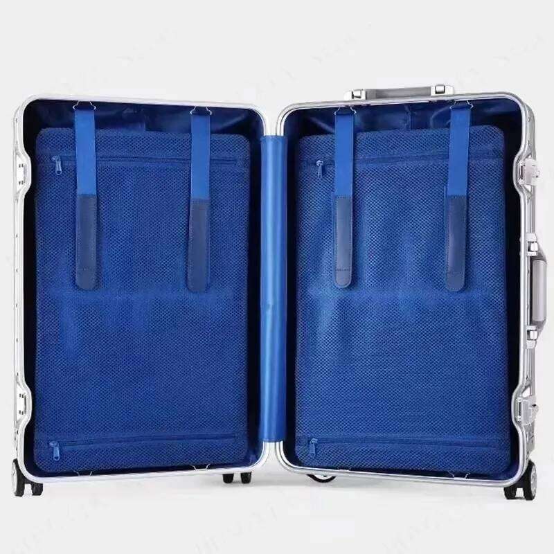 100% Aluminum-magnesium Alloy Travel High Quality Rolling 20/24/26/29'' Trolley Lage Carry-On Cabin Suitcase