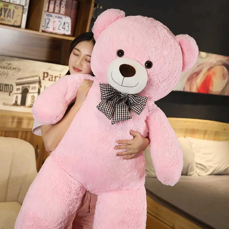 105cm Giant Soft Teddy Bear Plush Toys White Pink Brown Bear Super Big Hugging Pillow Animal Cushion Children Birthday Gift X250628