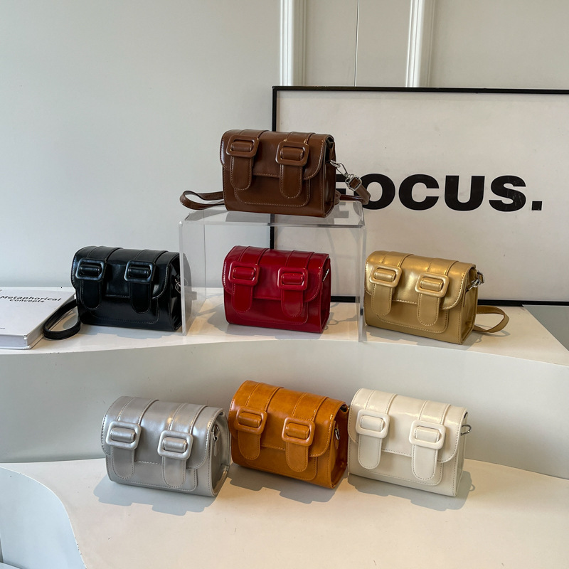 Top Quality Brand High Quality New Style French Style Unique Trendy Belt Women's Bag New Single Shoulder Crossbody Small Square Bag New Free Deli