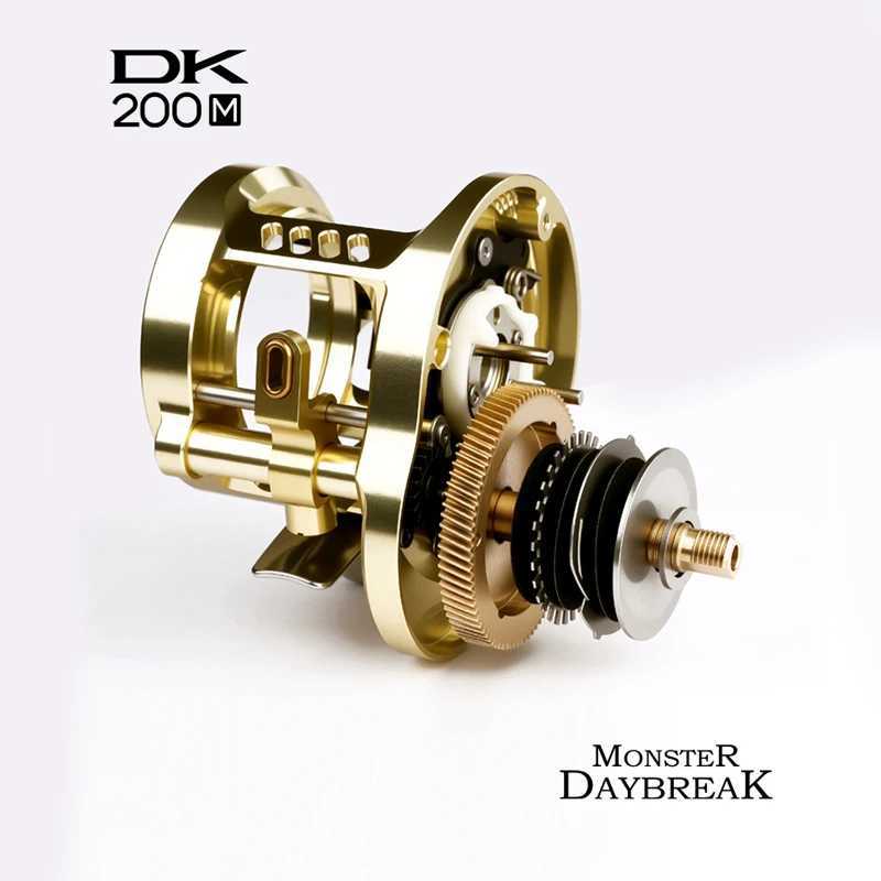 Umi Fishing Reel Cast Drums Wheel DK150/DK20 Model Ratio 7.5 1 Drag 7/15kg Bait Metal Casting Reels 12+1BB Aluminum Alloy Handle R250628