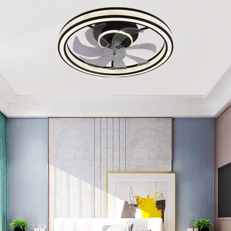 Nordic Ceiling Fan with Light - Dimmable 3CCT, Remote, 6-Speed Quiet