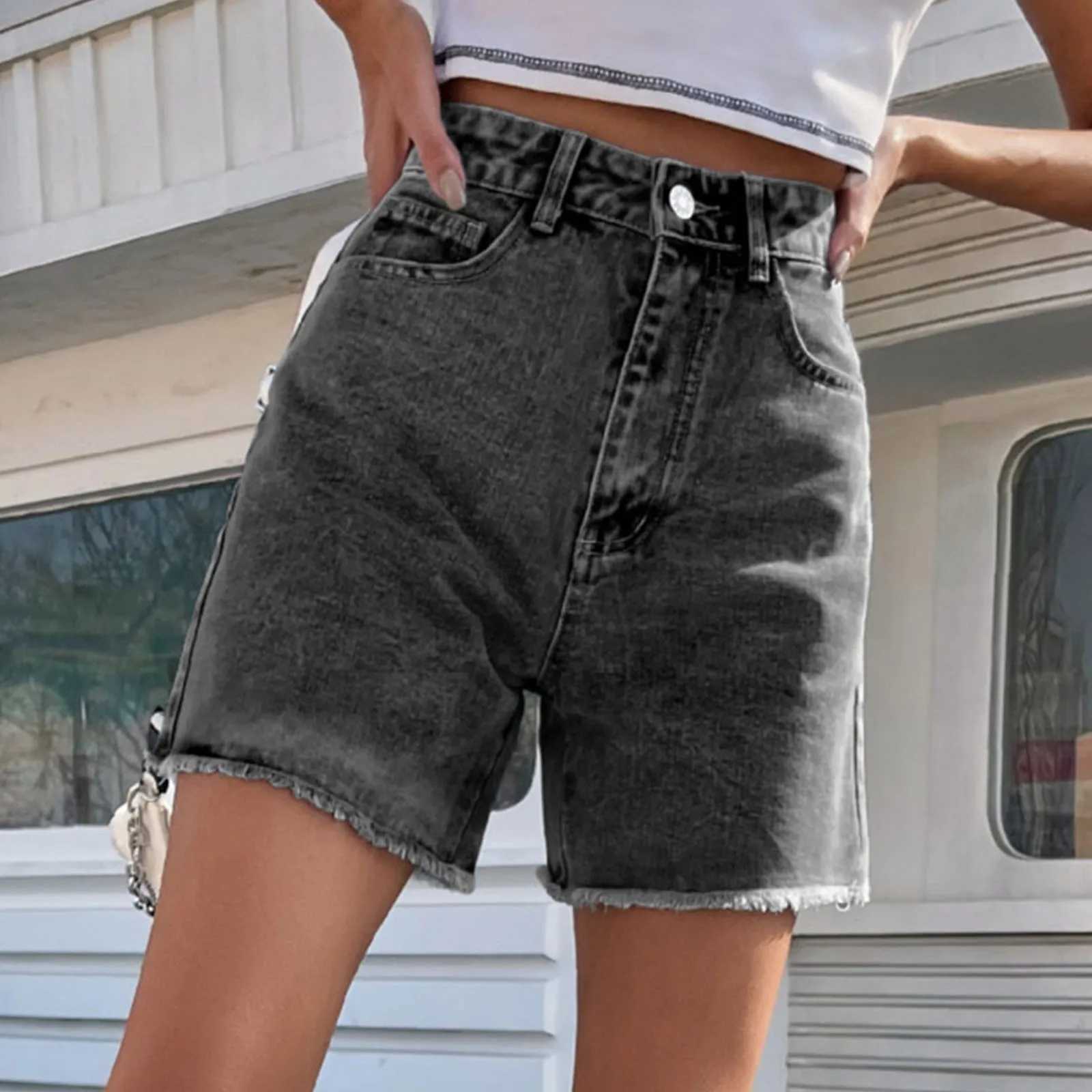 Summer Thin Baggy Half Length Denim Shorts Jeans Korean Vintage High Waist Jean Short Pants Women Strtwear Casual Pantnes L250627
