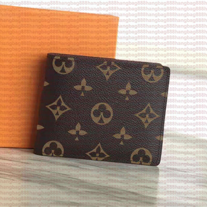 5A Genuine Leather Designers Men Wallets Flower Card Holder Women Fashion Plaid Style Purse Mens Clutch Wallet Luxurys Man Bags With Box