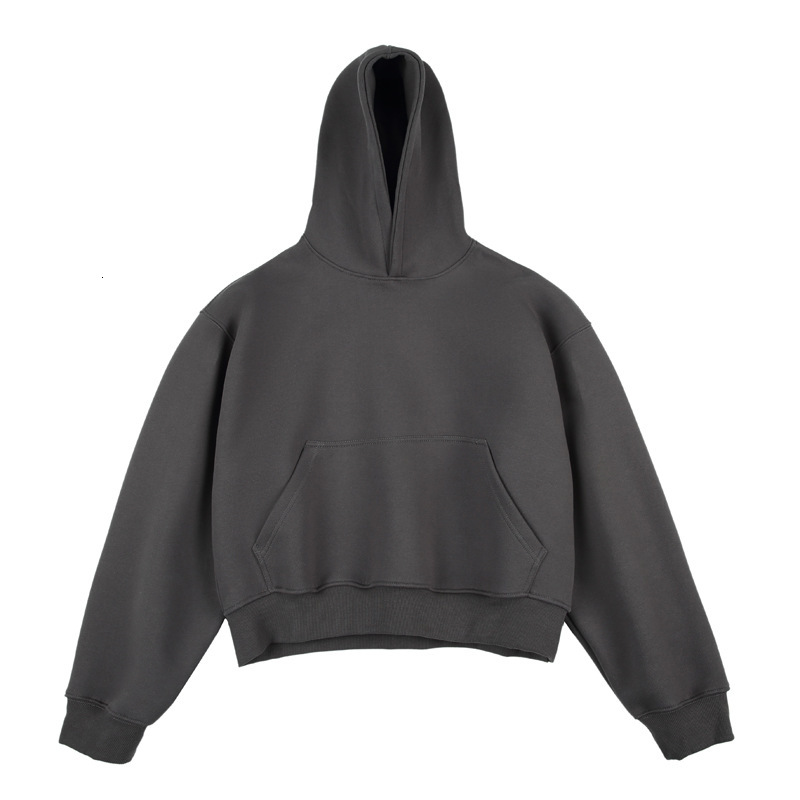 500G American High Street Cleanfit Short Oversized Hoodie Unisex Loose Thick Boxy Sweatshirt