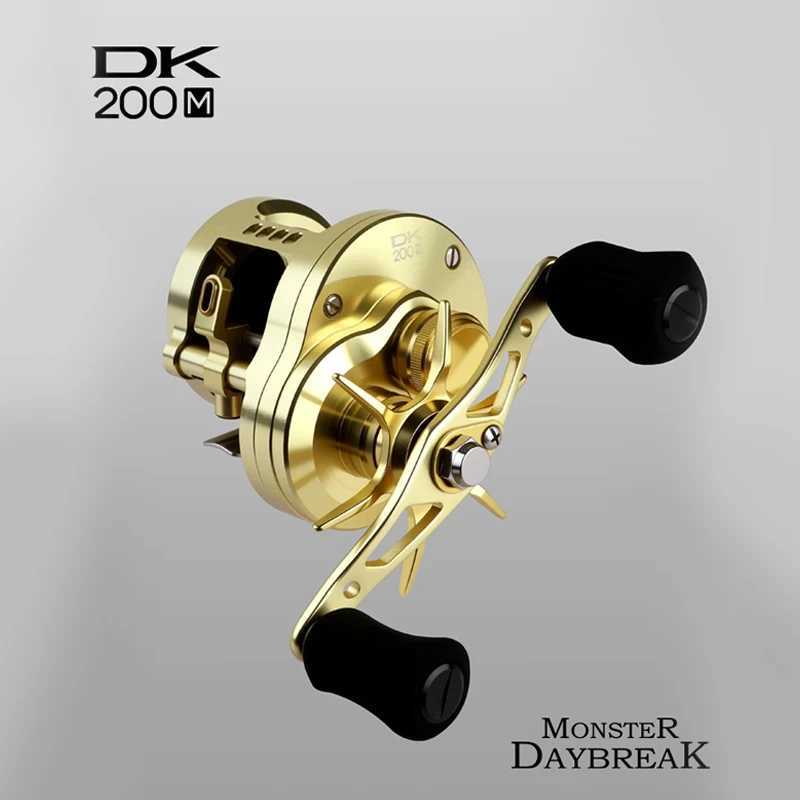 Umi Fishing Reel Cast Drums Wheel DK150/DK20 Model Ratio 7.5 1 Drag 7/15kg Bait Metal Casting Reels 12+1BB Aluminum Alloy Handle R250628