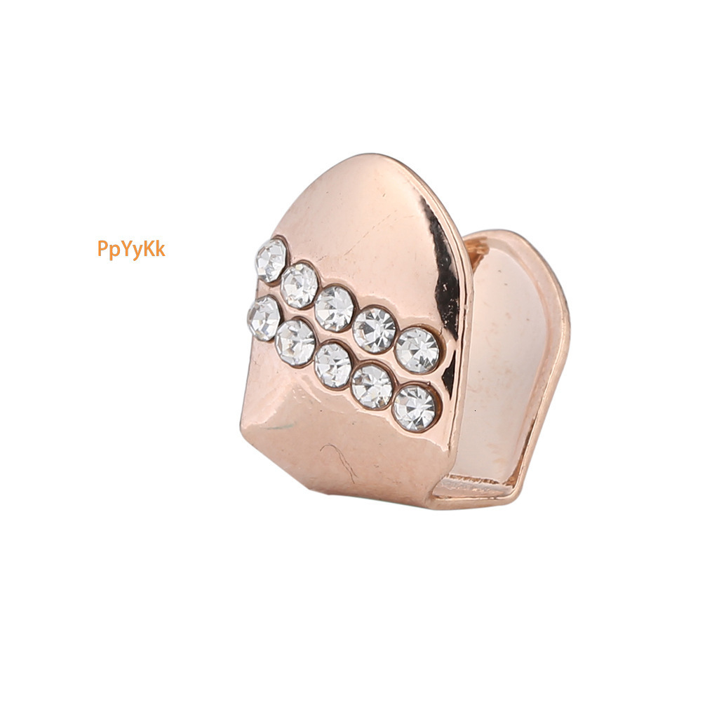 premium moissanite iced out single gold tooth diagonal pattern bling hip hop grillz rapper accessory Pass the diamond tester