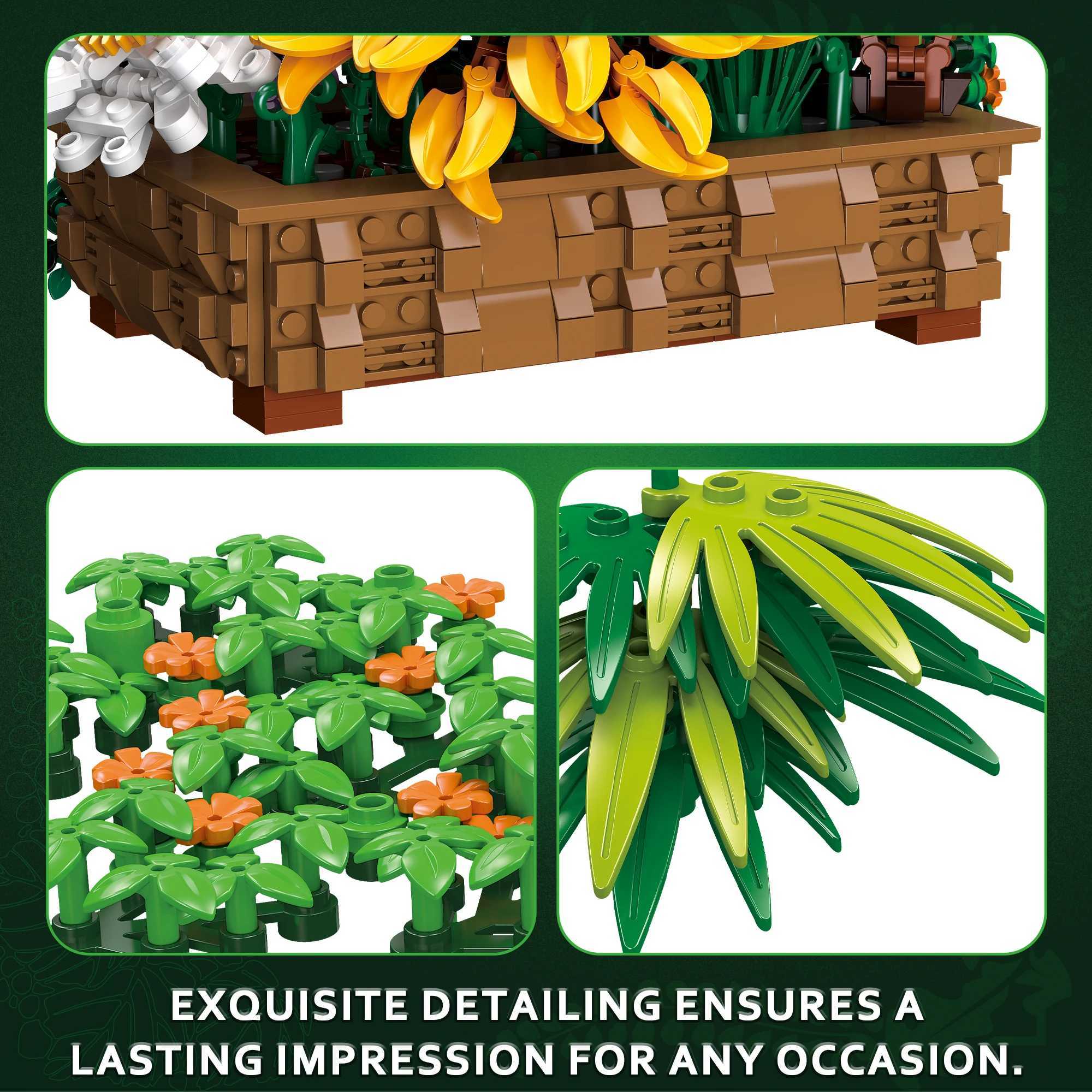 EDUCIRO Flower Botanical Bonsai Building Set - 924pcs Gift for Home Decor Adults and Kids Sunflower Chrysanthemum Y250627