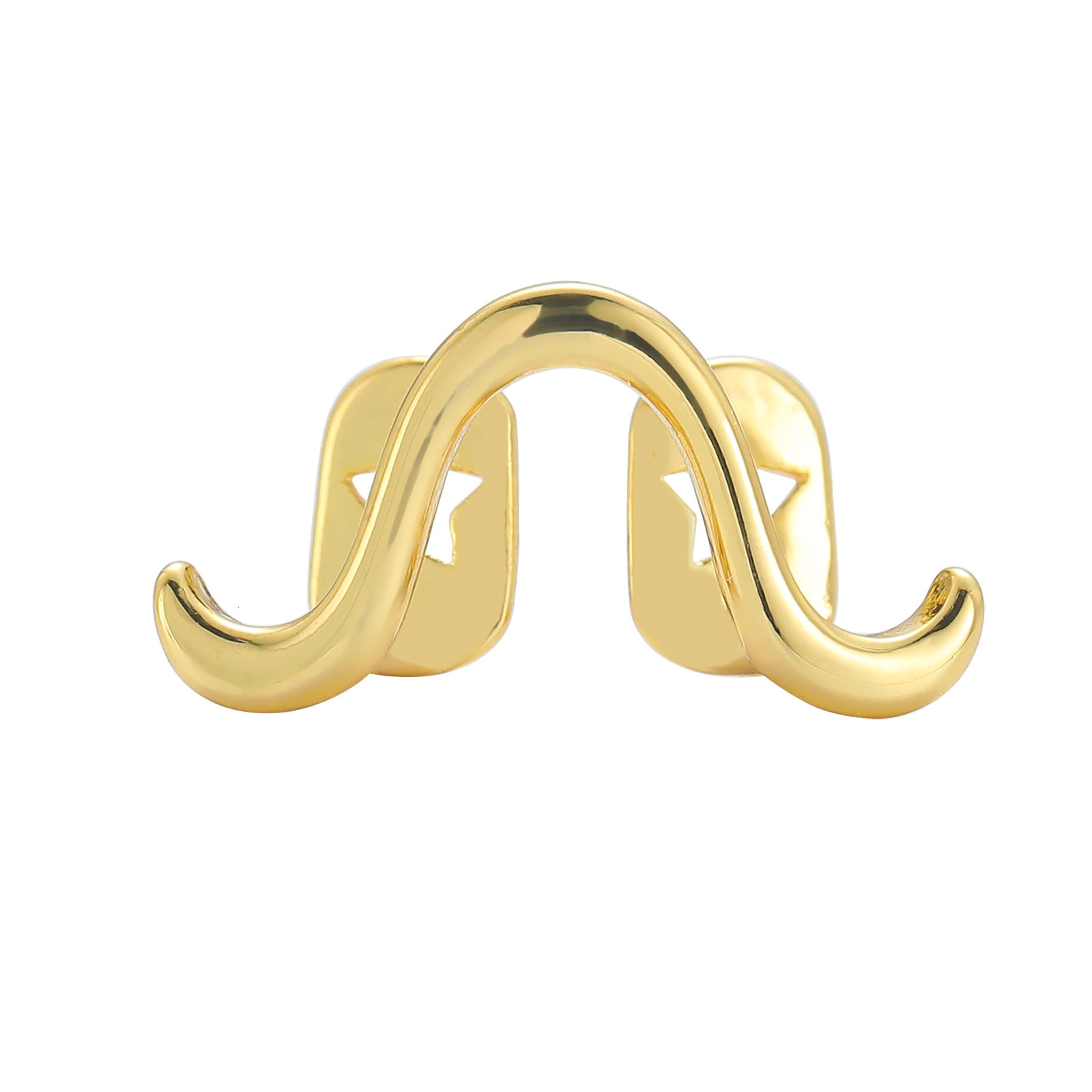 Unique Twisted Wave Moebius Strip Polished Moissanite Single Tooth Grillz Unisex Premium Dental Accessory