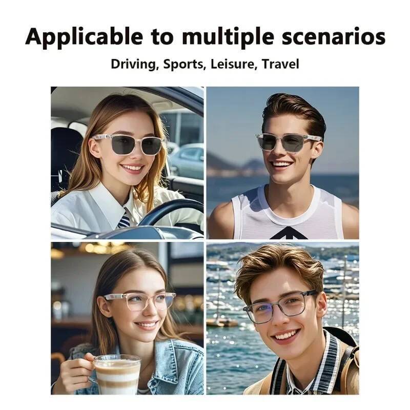 Smart Bluetooth Sport Audio Glasses Wireless Call Music Playback Earphone Anti Blue Light UV Protection Sunglasses For Men Women