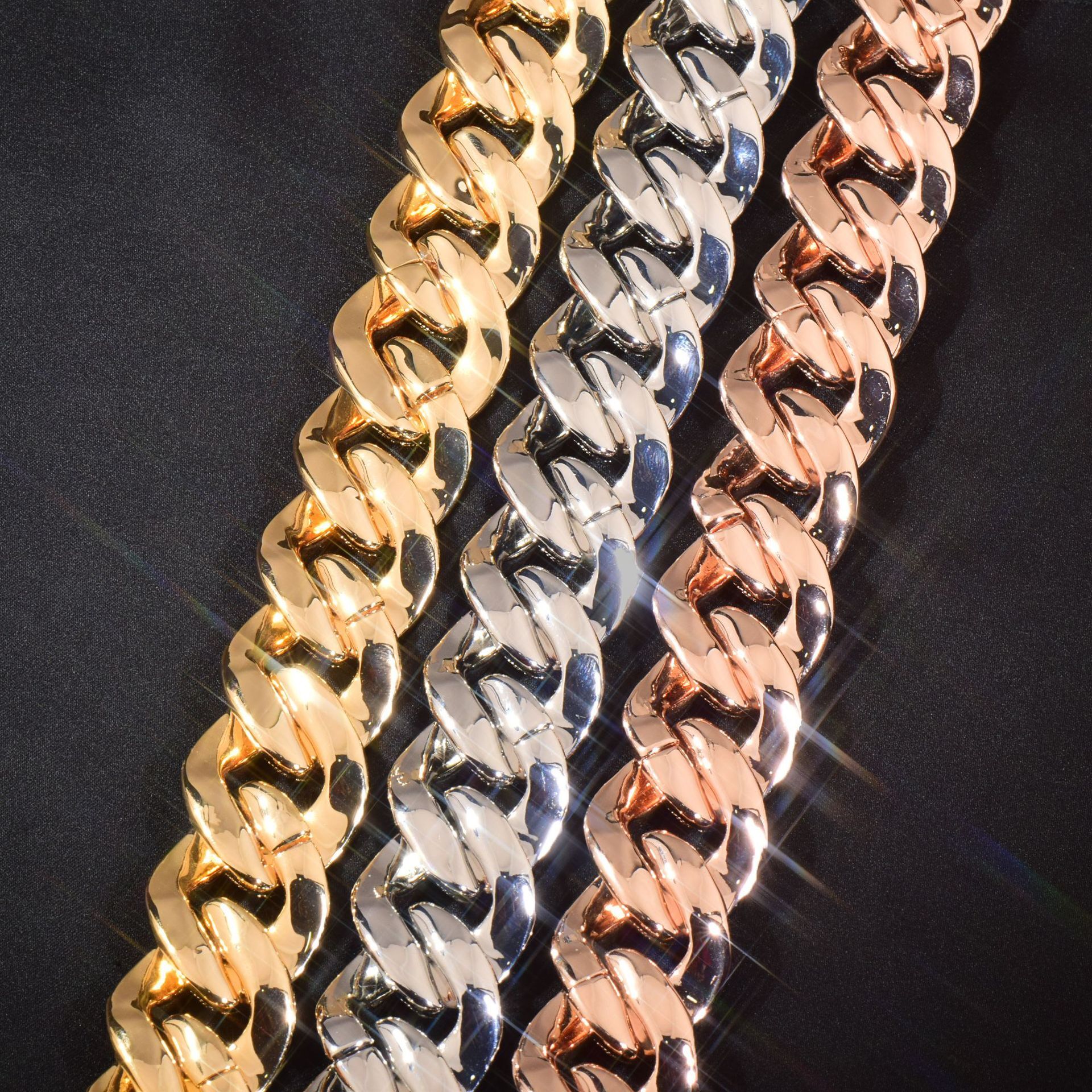 20mm Luxury Gold Plated VVS Moissanite Iced Out Hip Hop Long Clasp Cuban Chain Versatile Edgy Statement Jewelry Pass the diamond tester