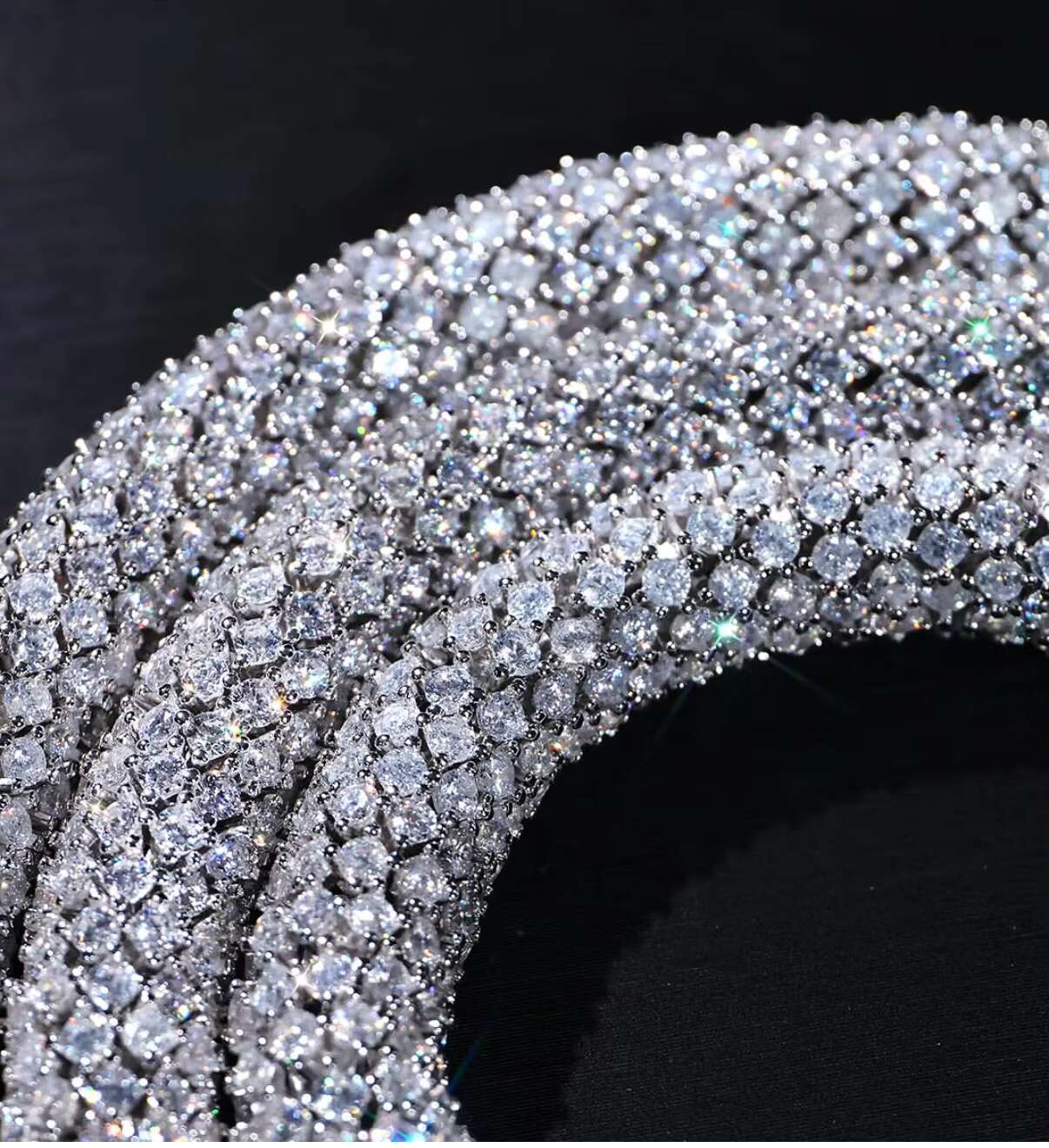 Luxury CVD Lab-Grown Diamond Mens Cuban Link Chain 9K-24K Gold Concave Necklace IGI Certified 30% Deposit Custom