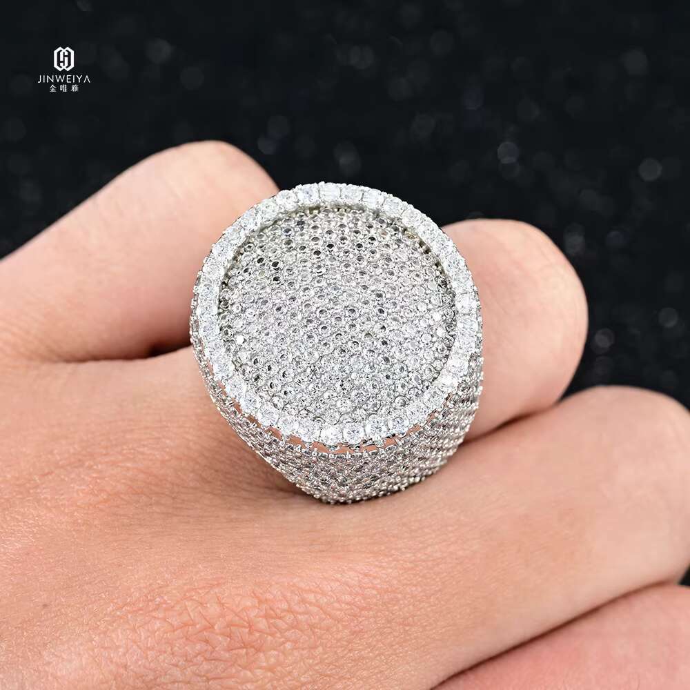 25MM Wide GRA Certified Diamond Tester for Sterling Silver White Gold VVS Moissanite Iced out HipHop Ring Pass