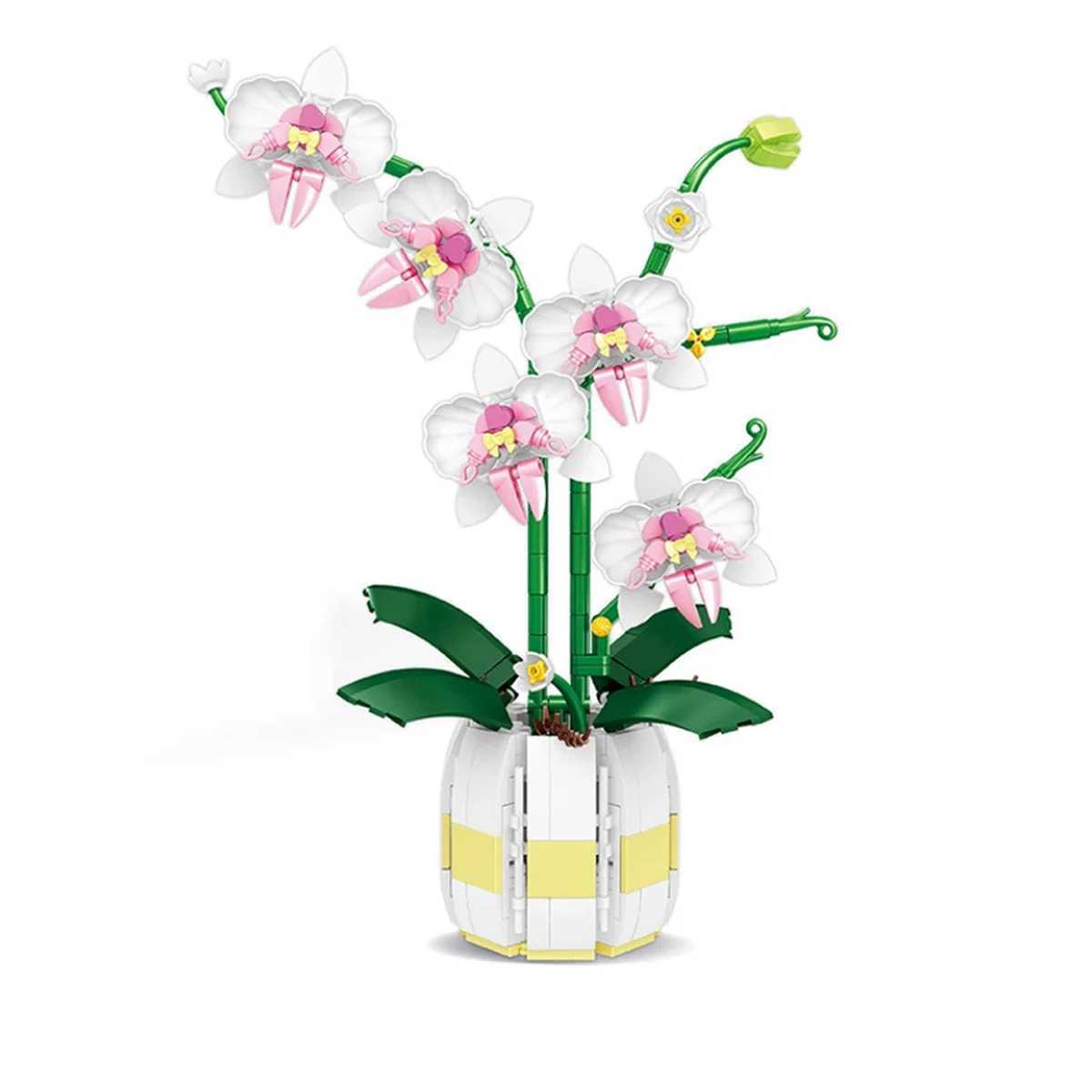 KNEW BUILT Creative 3D Epiphyllum Potted Building Block Toy-Uplift Mood with LoveIdeal Holiday Gift For GirlDecorate Your Home Y250627
