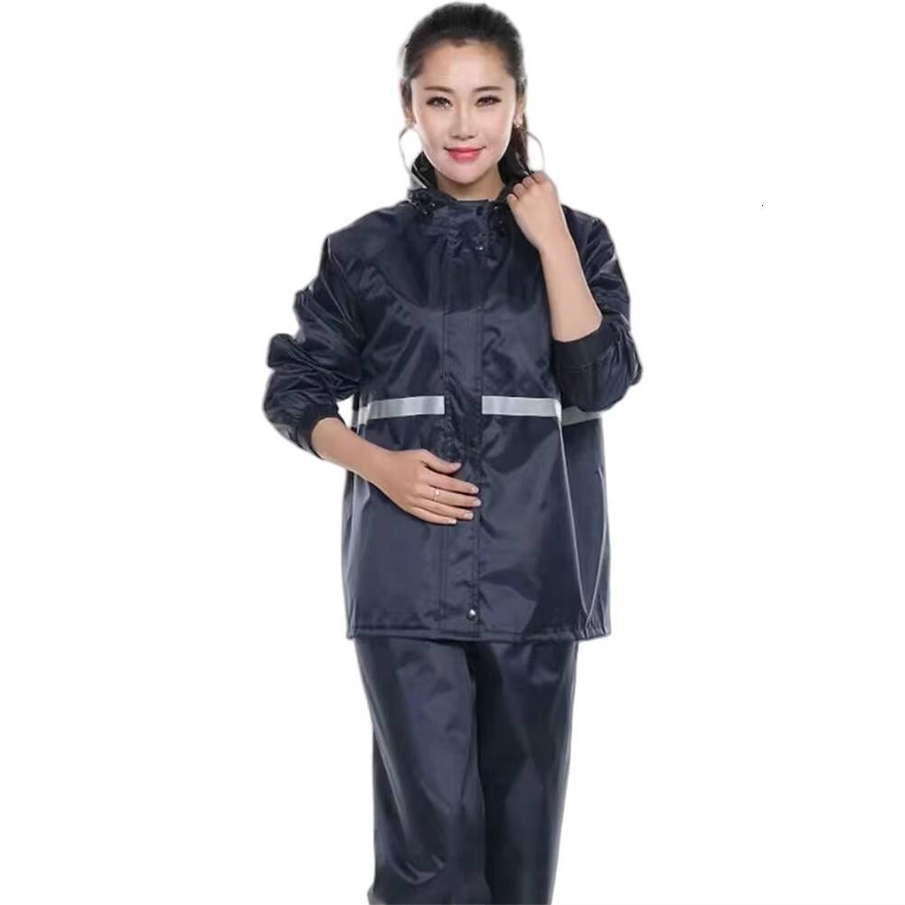 Thickened Raincoat Suit Reflective Waterproof Rainstorm Prevention Adult Jacket Pants Moto Riding Coat Biker Rain L-3XL