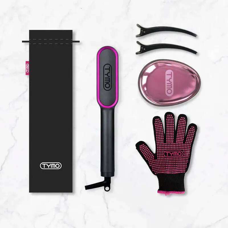 TYMO RING - Hair Straightener Comb, Styling Tool For Frizz-Free Hair, Straightening Brush With Ceramic Coating