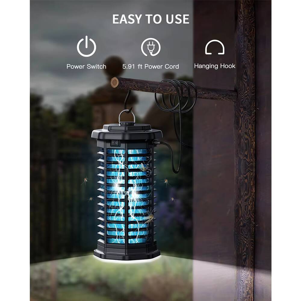 Minimoon Bug with LED Light 4200V Voltage Electric Mosquito Zapper Fly Trap Outdoor Yard Backyard Patio Camping i1