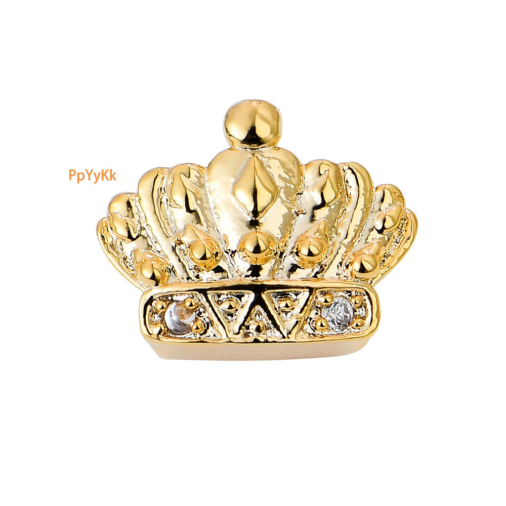 new arrival crown single gold tooth halloween teeth grillz iced out rapper hip hop bling accessories Pass the diamond tester