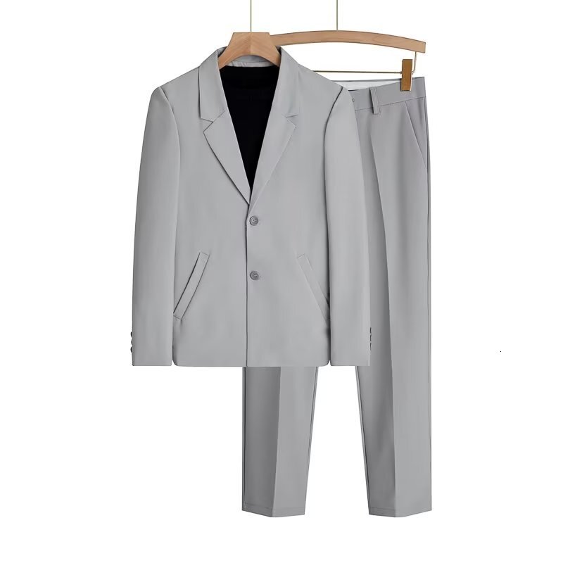 Spring and Autumn New Style Light Mature Wind Blazer Men Loose Trend DK Uniform Top Chic Handsome Suit Set