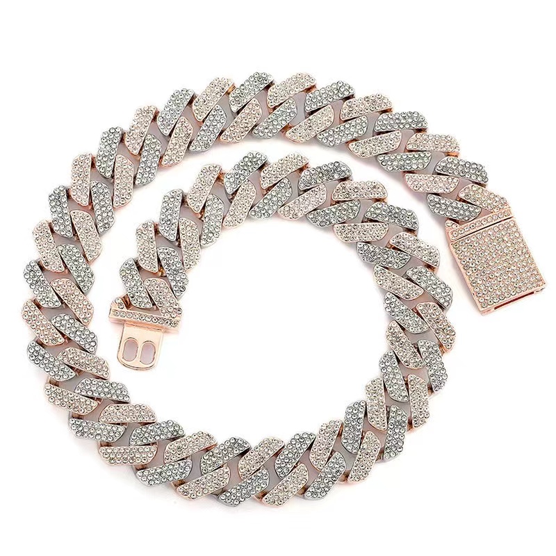 GRA Certified Hip Hop VVS Moissanite Diamond Baguette Cuban Chain Iced Out Miami Cuban Link Chain for Men_women