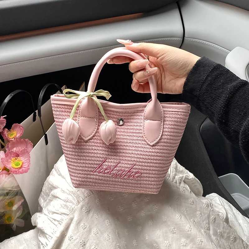 Hand-woven bag 2025 new trendy seaside vacation casual handbag crossbody bag beach straw woven bag cute and fresh XJ250627