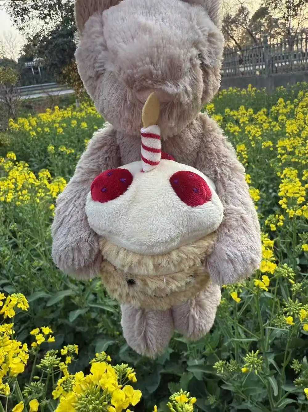 30cm simulated rabbit figurine with cake filling plush toy figurine cartoon anime cute pillow childrens gift fun doll X250628
