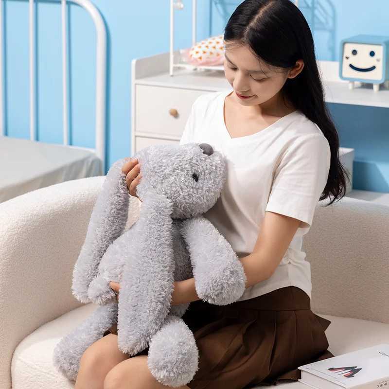 35-70cm High Quality Cartoon Kawaii Rabbit Plush Doll Pillow Super Soft White Grey Rabbit Plush Toy For The Girls Birthday Gift X250628