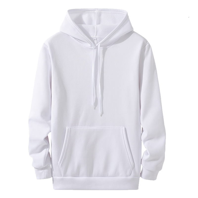 2022 Spring Autumn Winter Casual Hooded Solid Color Men's Sweatshirt Trendy Turn-down Collar Fleece Long Sleeve