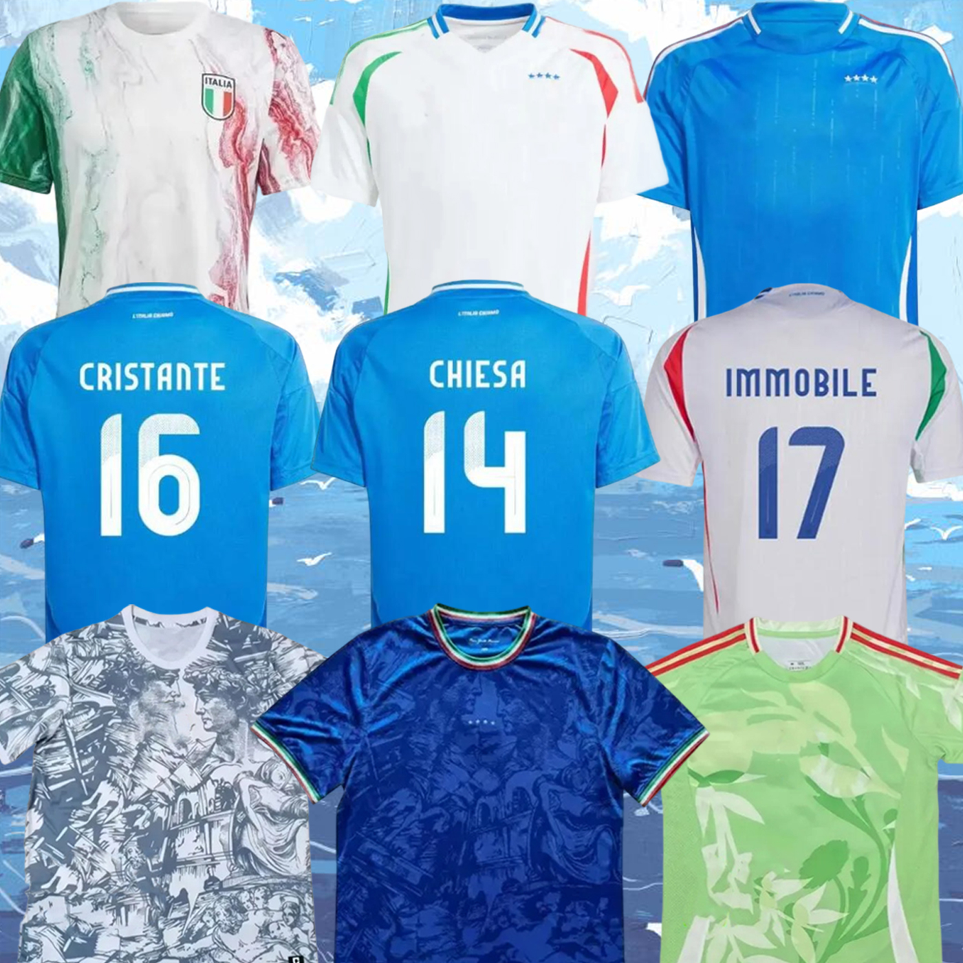24 25 26 125th Italy Soccer Jerseys 125TH Anniversary Retro BAGGIO Italia VERRATTI CHIESA maglie da calcio TOTTI 2023 football Shirt BARELLA MALDINI BONUCCI kids kit
