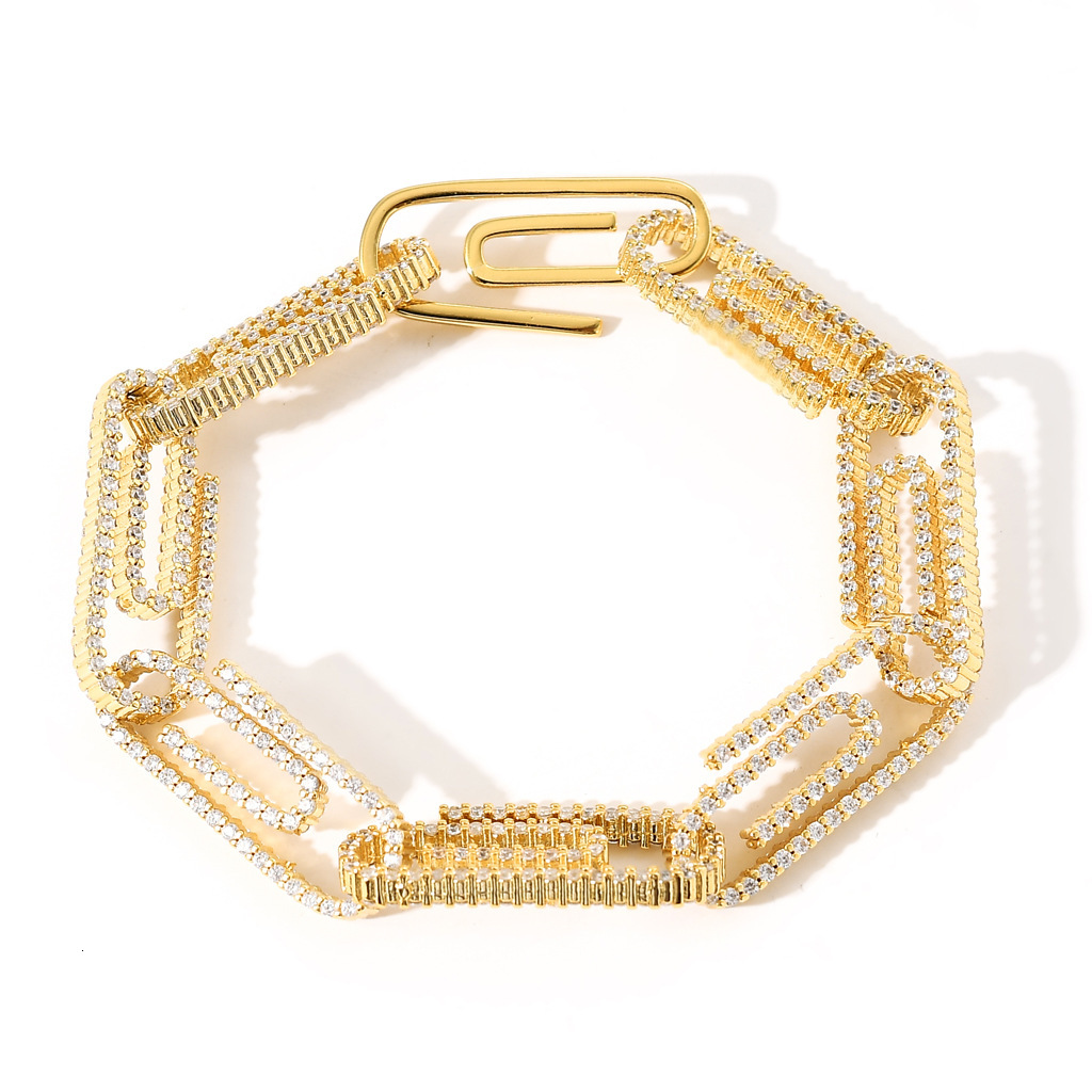 10MM Hip Hop Paperclip Clasp VVS Moissanite Iced Out Unisex Couple Choker Necklace Passes the Diamond Tester